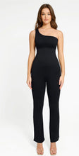 Load image into Gallery viewer, Mill One-shoulder Flare Snatching Jumpsuit
